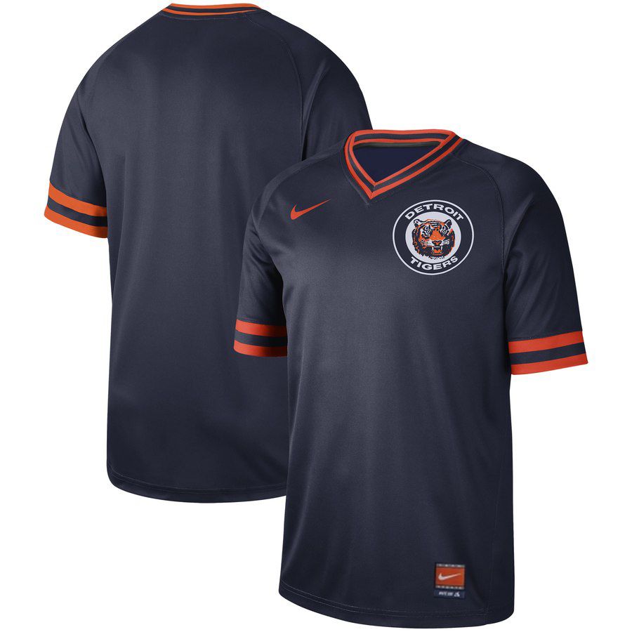 2019 Men MLB Detroit Tigers blank blue Nike Cooperstown Collection Jerseys